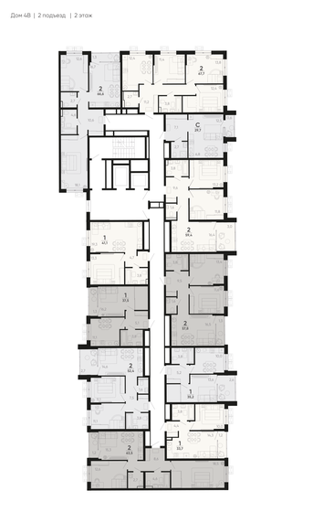 97,3 м², 2-комнатная квартира 14 108 500 ₽ - изображение 96