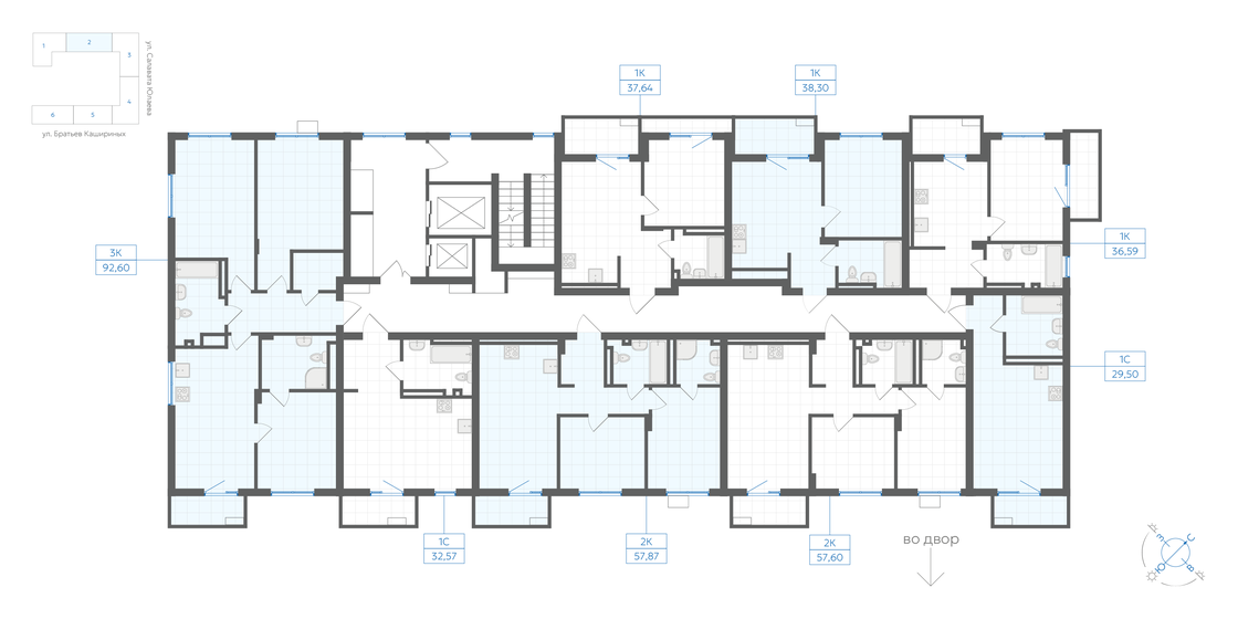 60,4 м², 3-комнатная квартира 6 000 000 ₽ - изображение 92