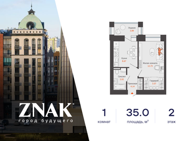 Квартира 35 м², 1-комнатная - изображение 1