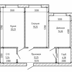 Квартира 79,2 м², 2-комнатная - изображение 1