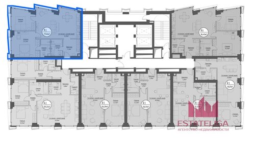 Квартира 78,4 м², 2-комнатная - изображение 2