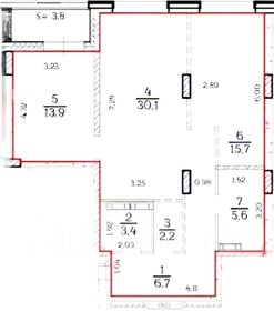 Квартира 76,9 м², 2-комнатная - изображение 2