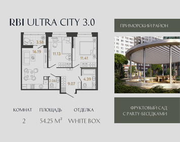 Квартира 54,3 м², 2-комнатная - изображение 1