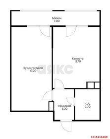Квартира 38,3 м², 1-комнатная - изображение 1