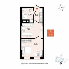 Квартира 35,8 м², 1-комнатная - изображение 2