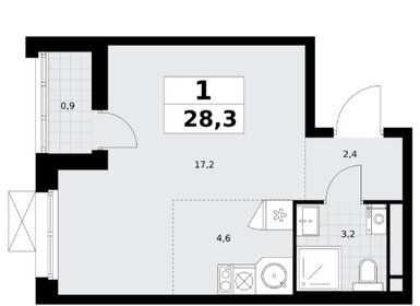 Квартира 30 м², 1-комнатная - изображение 1