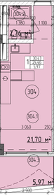 Квартира 30,4 м², студия - изображение 1