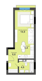 Квартира 33,5 м², студия - изображение 1