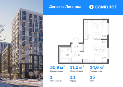 Квартира 35,9 м², 1-комнатная - изображение 1