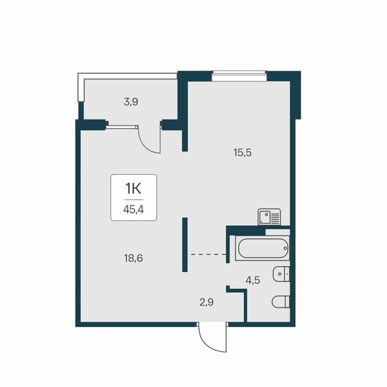 41 м², 1-комнатная квартира 5 800 000 ₽ - изображение 97
