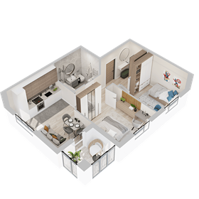 Квартира 51 м², 2-комнатная - изображение 1