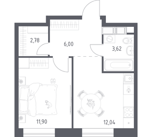 Квартира 36,3 м², 1-комнатная - изображение 1