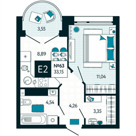 Квартира 33,2 м², 1-комнатная - изображение 1