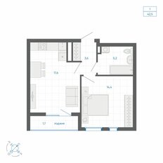 Квартира 42,5 м², 1-комнатная - изображение 2