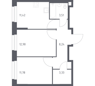 Квартира 51,3 м², 2-комнатная - изображение 1