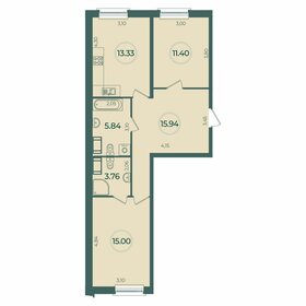 Квартира 65,3 м², 2-комнатная - изображение 1