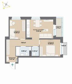 Квартира 66,1 м², 2-комнатная - изображение 1