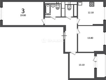 Квартира 76,4 м², 3-комнатная - изображение 1