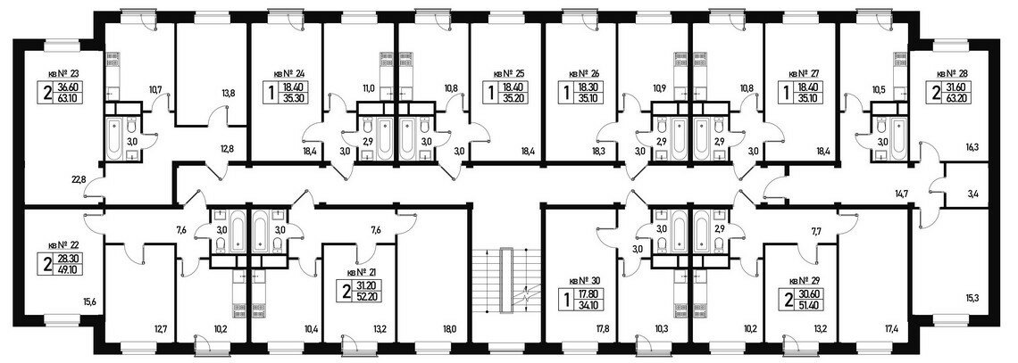 53 м², 2-комнатная квартира 8 731 910 ₽ - изображение 9