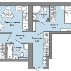 Квартира 61 м², 2-комнатная - изображение 2