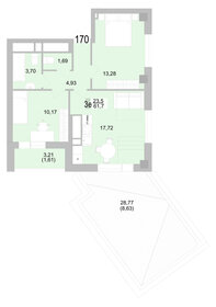Квартира 61,7 м², 2-комнатная - изображение 1