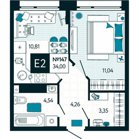 Квартира 34 м², 1-комнатная - изображение 1