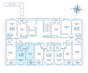 Квартира 34,7 м², 1-комнатная - изображение 2