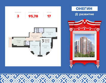 Квартира 95,8 м², 3-комнатная - изображение 1