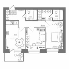 Квартира 72,5 м², 2-комнатная - изображение 2