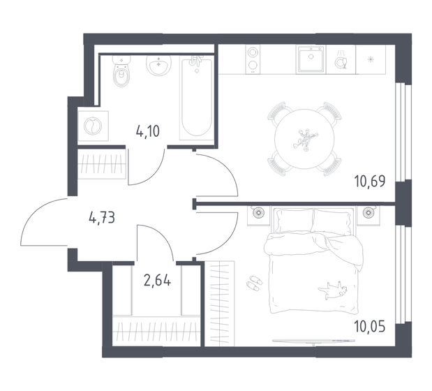 38,9 м², 1-комнатная квартира 6 500 000 ₽ - изображение 77
