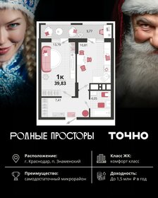 Квартира 39,8 м², 1-комнатная - изображение 1