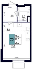 Квартира 28 м², студия - изображение 1