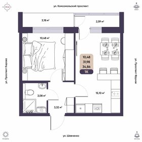 Квартира 34,9 м², 1-комнатная - изображение 1