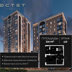 Квартира 34 м², 1-комнатная - изображение 3