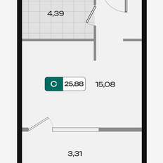 Квартира 25,9 м², студия - изображение 2