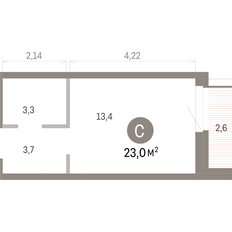 Квартира 23 м², студия - изображение 2