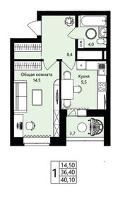 Квартира 36,4 м², 1-комнатная - изображение 1