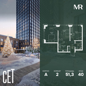 Квартира 51,3 м², 2-комнатная - изображение 1