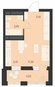 Квартира 25 м², студия - изображение 1
