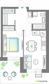 Квартира 42,2 м², 1-комнатная - изображение 1