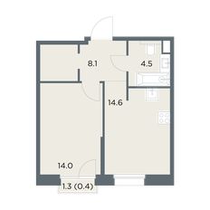 Квартира 41,6 м², 1-комнатная - изображение 4