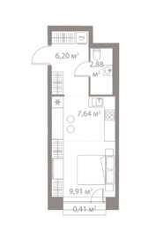 Квартира 27 м², студия - изображение 1