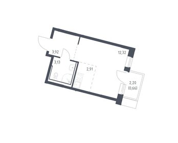 Квартира 22,9 м², студия - изображение 1