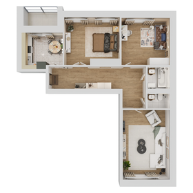 Квартира 87,2 м², 3-комнатная - изображение 2