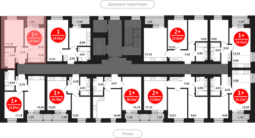 Квартира 34,8 м², 1-комнатная - изображение 2