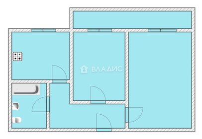 Квартира 51,1 м², 2-комнатная - изображение 2
