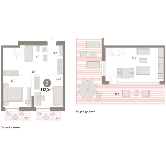 81,5 м², 2-комнатная квартира 144 192 000 ₽ - изображение 22