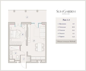 Квартира 53 м², 2-комнатные - изображение 1