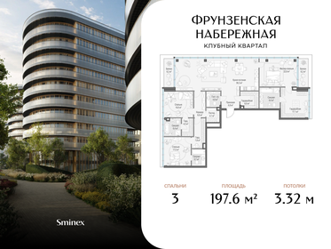 Квартира 197,6 м², 3-комнатная - изображение 1