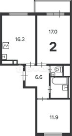 Квартира 56,8 м², 2-комнатная - изображение 3